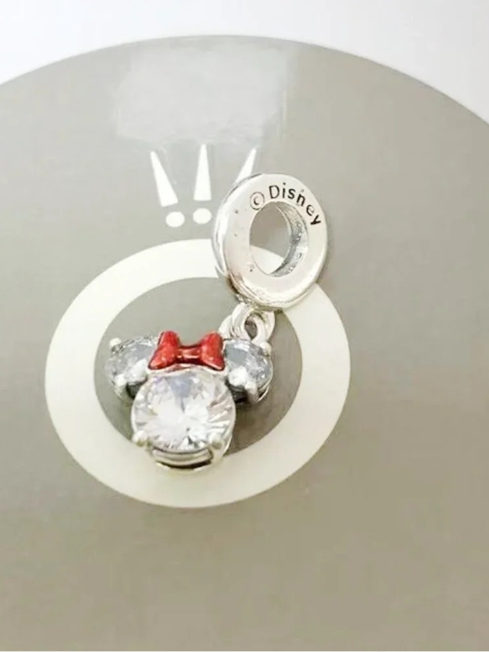 Pandora Disney Minnie Mouse Red Bow Silver Charm